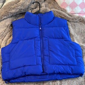 Love Tree Blue Puffer Vest